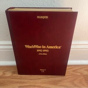 Marquis Who's Who in America 1992-1993 Book